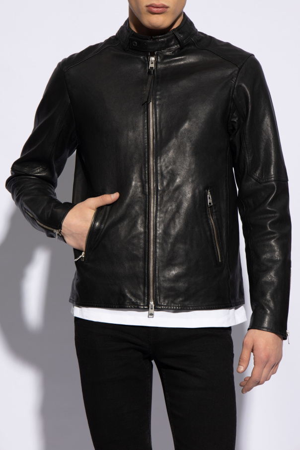 Black 'Cora' leather jacket AllSaints - IetpShops Japan - Carey T